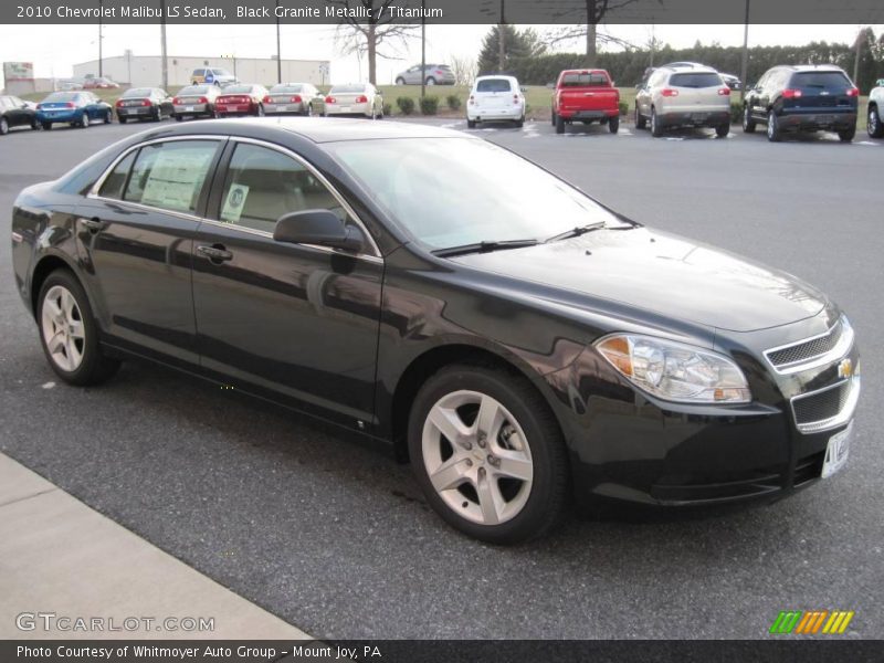 Black Granite Metallic / Titanium 2010 Chevrolet Malibu LS Sedan