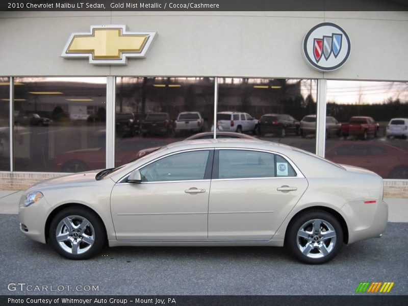 Gold Mist Metallic / Cocoa/Cashmere 2010 Chevrolet Malibu LT Sedan