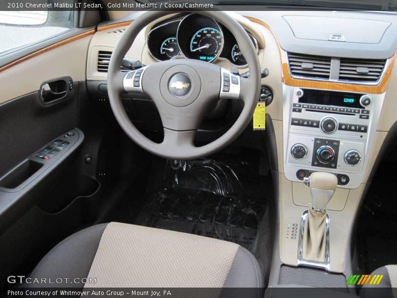 Gold Mist Metallic / Cocoa/Cashmere 2010 Chevrolet Malibu LT Sedan