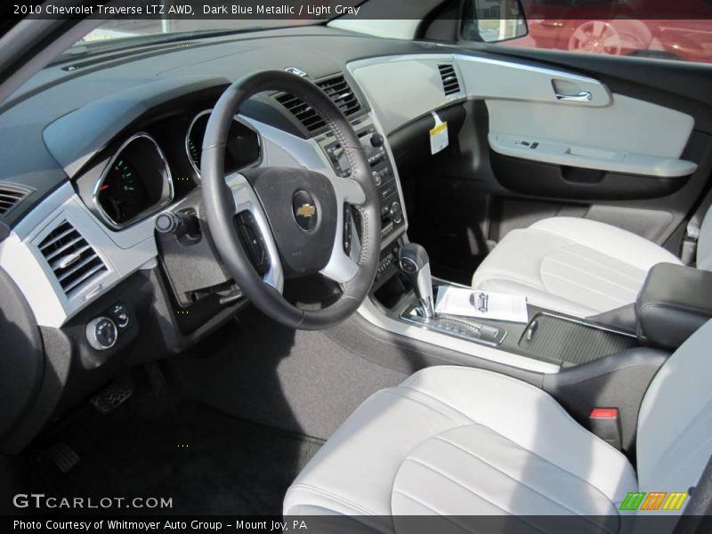 Dark Blue Metallic / Light Gray 2010 Chevrolet Traverse LTZ AWD