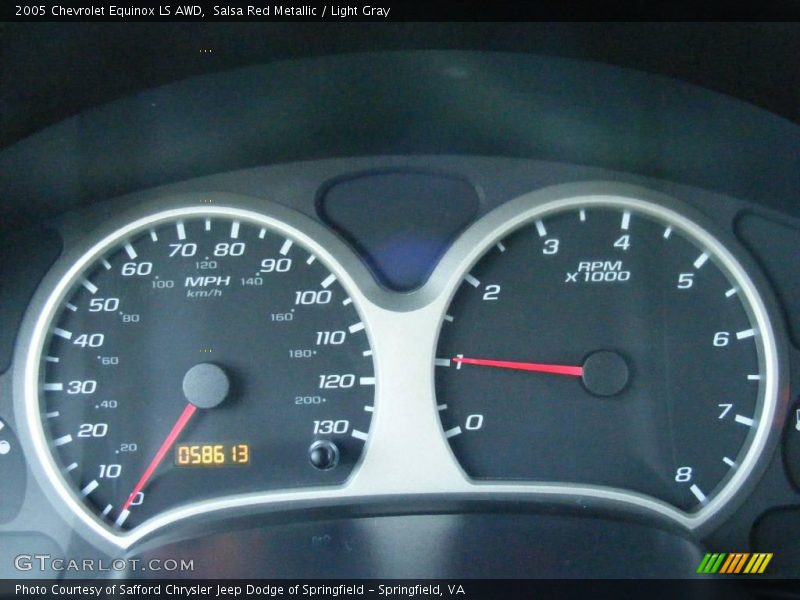 Salsa Red Metallic / Light Gray 2005 Chevrolet Equinox LS AWD