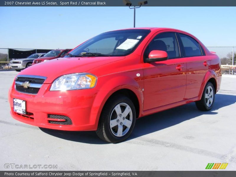 Sport Red / Charcoal Black 2007 Chevrolet Aveo LS Sedan