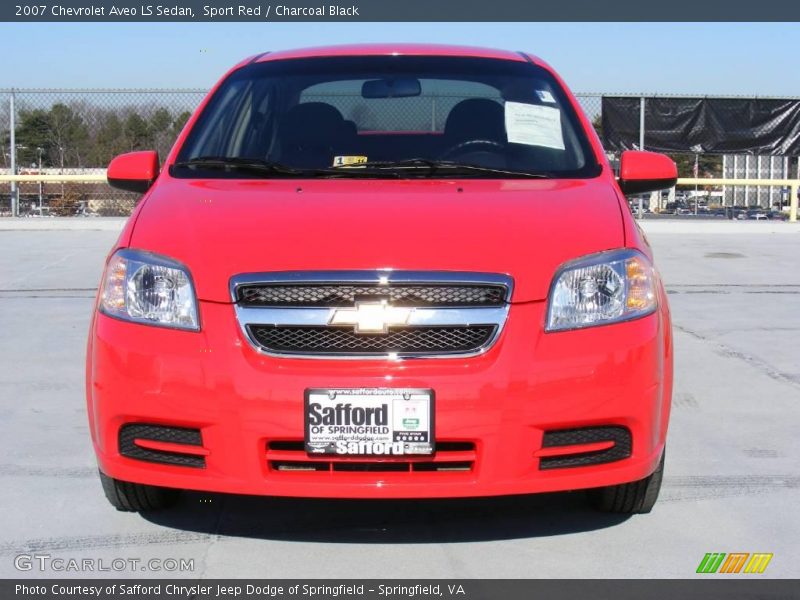 Sport Red / Charcoal Black 2007 Chevrolet Aveo LS Sedan