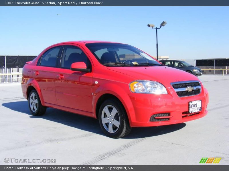 Sport Red / Charcoal Black 2007 Chevrolet Aveo LS Sedan