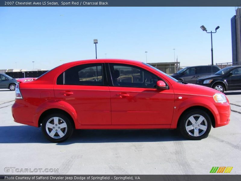 Sport Red / Charcoal Black 2007 Chevrolet Aveo LS Sedan