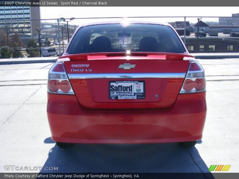 Sport Red / Charcoal Black 2007 Chevrolet Aveo LS Sedan