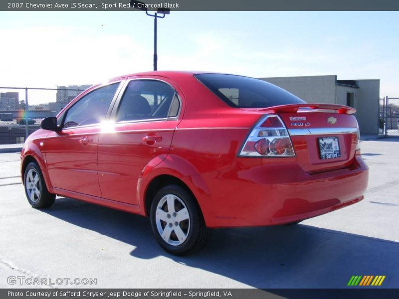 Sport Red / Charcoal Black 2007 Chevrolet Aveo LS Sedan