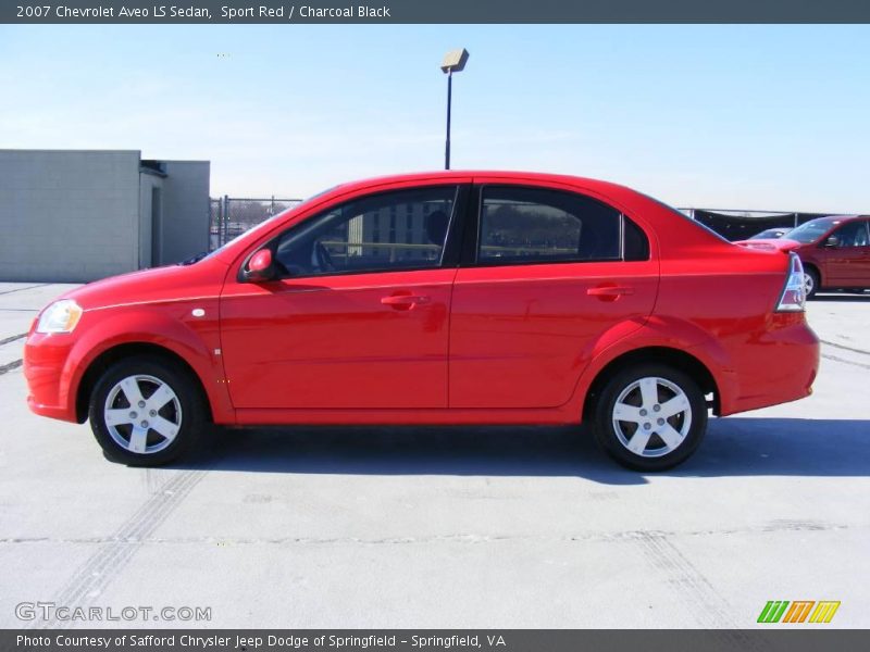 Sport Red / Charcoal Black 2007 Chevrolet Aveo LS Sedan
