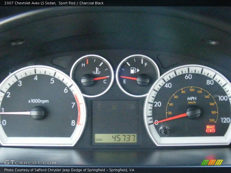 Sport Red / Charcoal Black 2007 Chevrolet Aveo LS Sedan