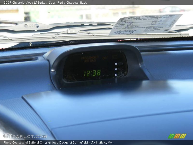 Sport Red / Charcoal Black 2007 Chevrolet Aveo LS Sedan