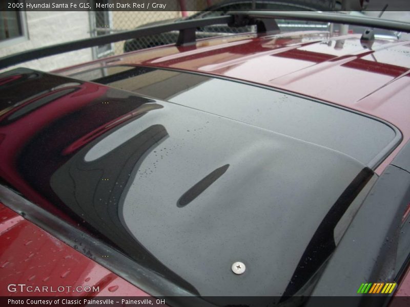 Merlot Dark Red / Gray 2005 Hyundai Santa Fe GLS
