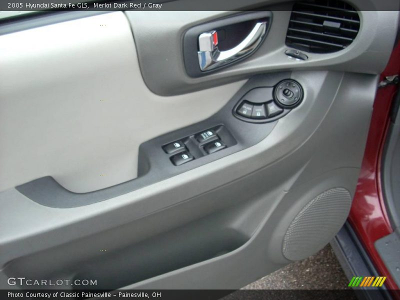 Merlot Dark Red / Gray 2005 Hyundai Santa Fe GLS
