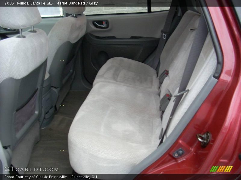Merlot Dark Red / Gray 2005 Hyundai Santa Fe GLS
