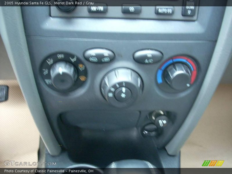 Merlot Dark Red / Gray 2005 Hyundai Santa Fe GLS