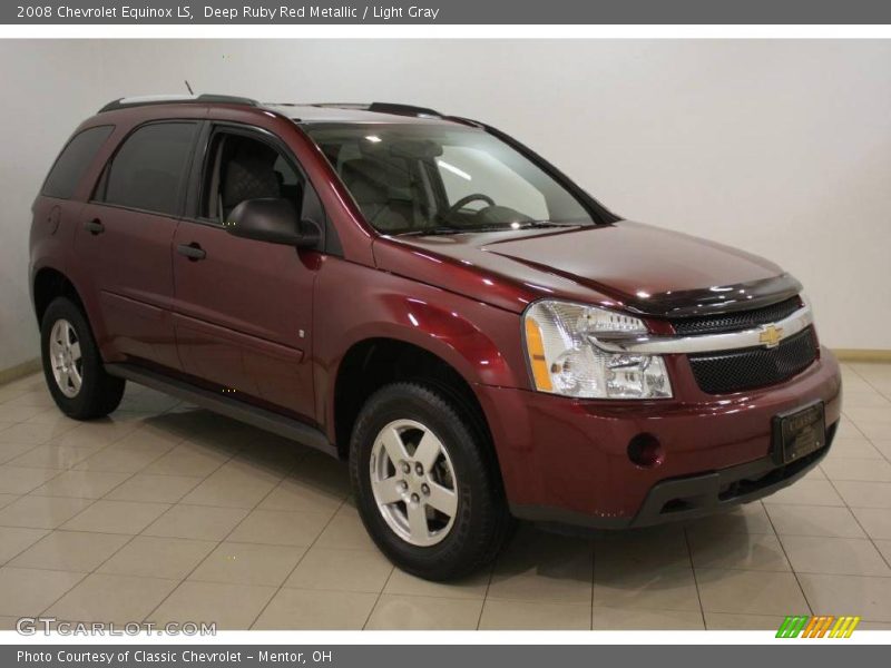 Deep Ruby Red Metallic / Light Gray 2008 Chevrolet Equinox LS
