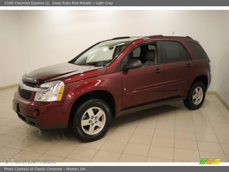 Deep Ruby Red Metallic / Light Gray 2008 Chevrolet Equinox LS