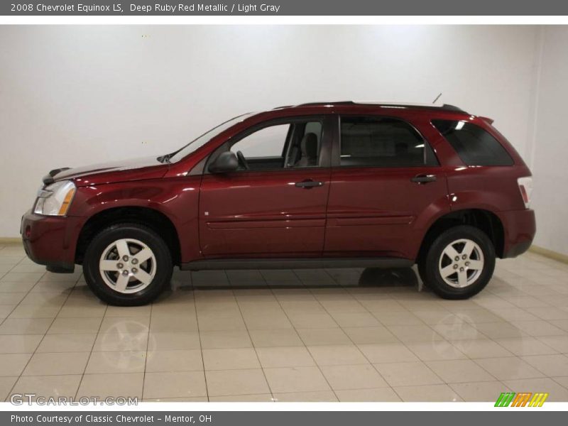 Deep Ruby Red Metallic / Light Gray 2008 Chevrolet Equinox LS