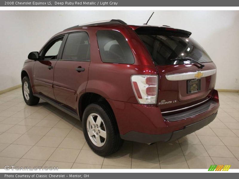 Deep Ruby Red Metallic / Light Gray 2008 Chevrolet Equinox LS