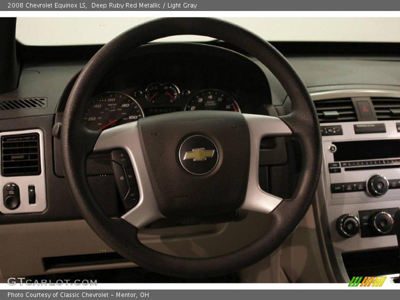 Deep Ruby Red Metallic / Light Gray 2008 Chevrolet Equinox LS