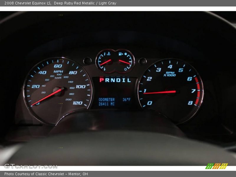Deep Ruby Red Metallic / Light Gray 2008 Chevrolet Equinox LS