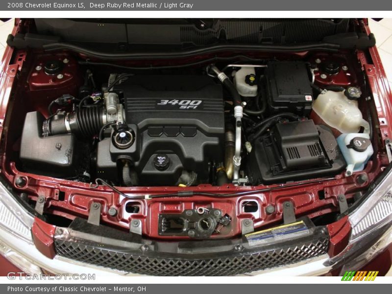 Deep Ruby Red Metallic / Light Gray 2008 Chevrolet Equinox LS