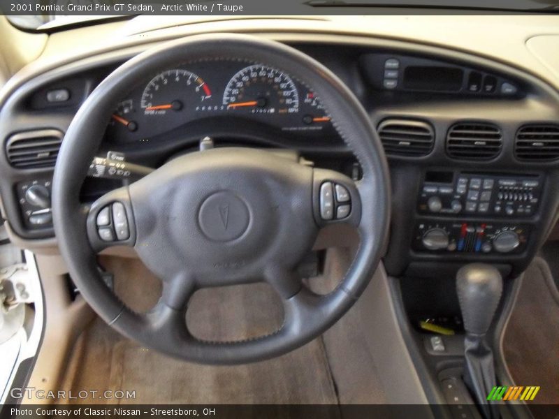 Arctic White / Taupe 2001 Pontiac Grand Prix GT Sedan