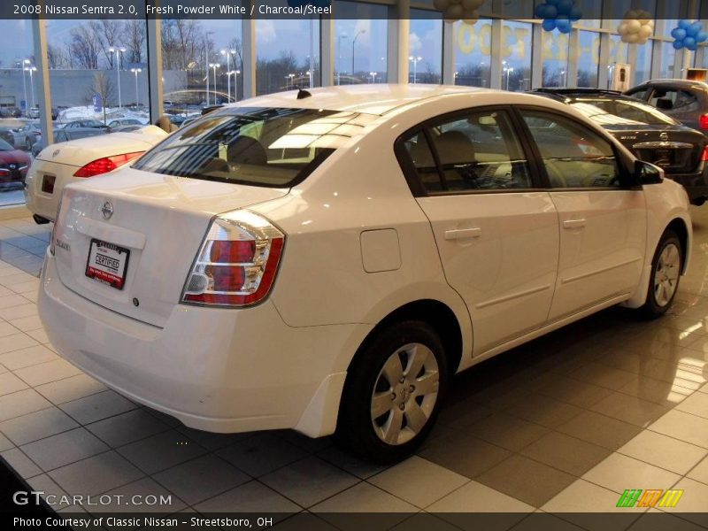 Fresh Powder White / Charcoal/Steel 2008 Nissan Sentra 2.0