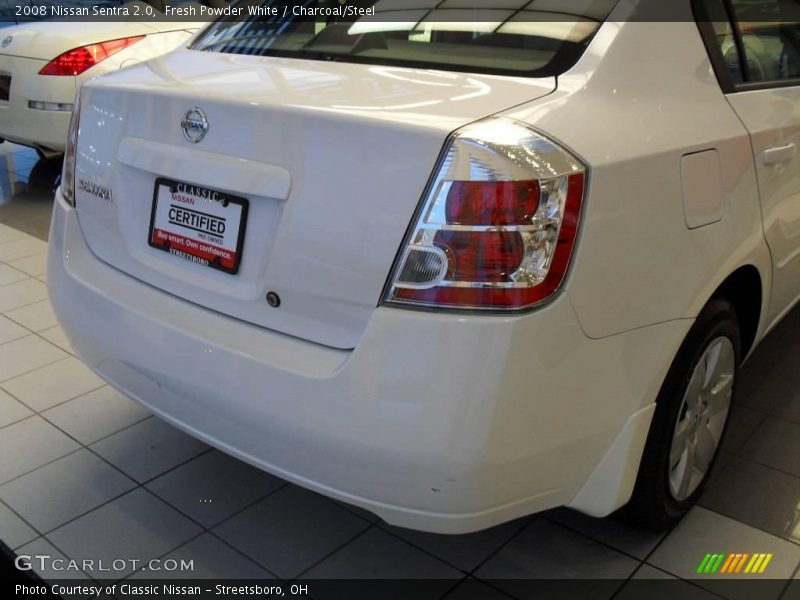 Fresh Powder White / Charcoal/Steel 2008 Nissan Sentra 2.0