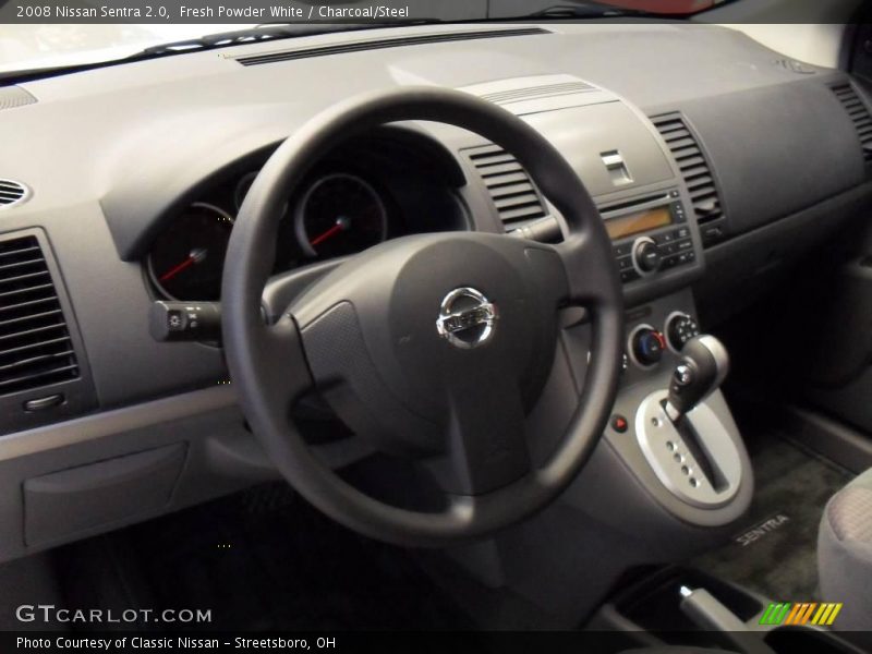 Fresh Powder White / Charcoal/Steel 2008 Nissan Sentra 2.0