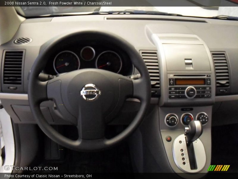 Fresh Powder White / Charcoal/Steel 2008 Nissan Sentra 2.0
