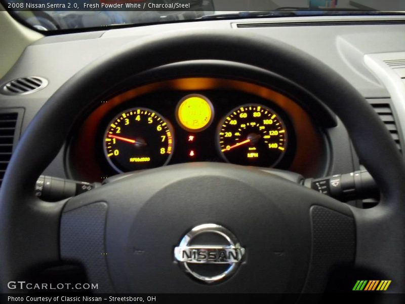 Fresh Powder White / Charcoal/Steel 2008 Nissan Sentra 2.0