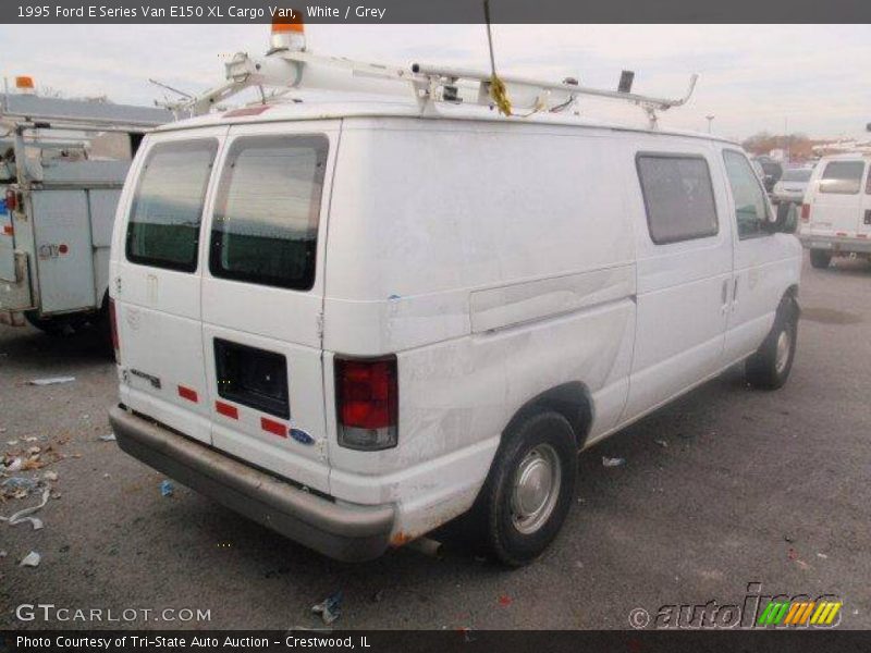 White / Grey 1995 Ford E Series Van E150 XL Cargo Van