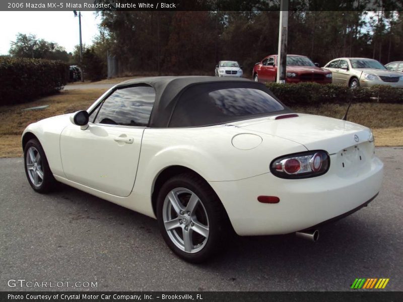 Marble White / Black 2006 Mazda MX-5 Miata Roadster