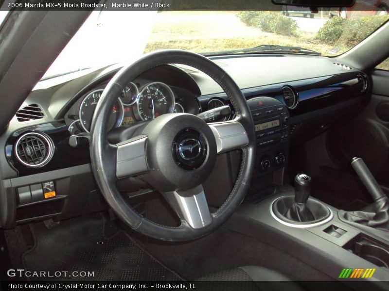 Marble White / Black 2006 Mazda MX-5 Miata Roadster
