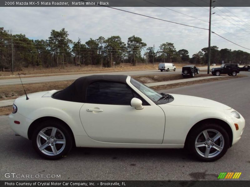 Marble White / Black 2006 Mazda MX-5 Miata Roadster