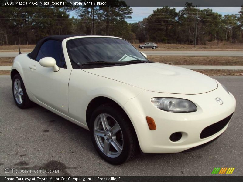 Marble White / Black 2006 Mazda MX-5 Miata Roadster