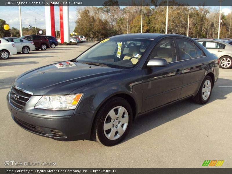 Slate Blue / Camel 2009 Hyundai Sonata GLS