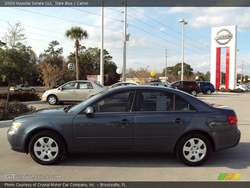 Slate Blue / Camel 2009 Hyundai Sonata GLS