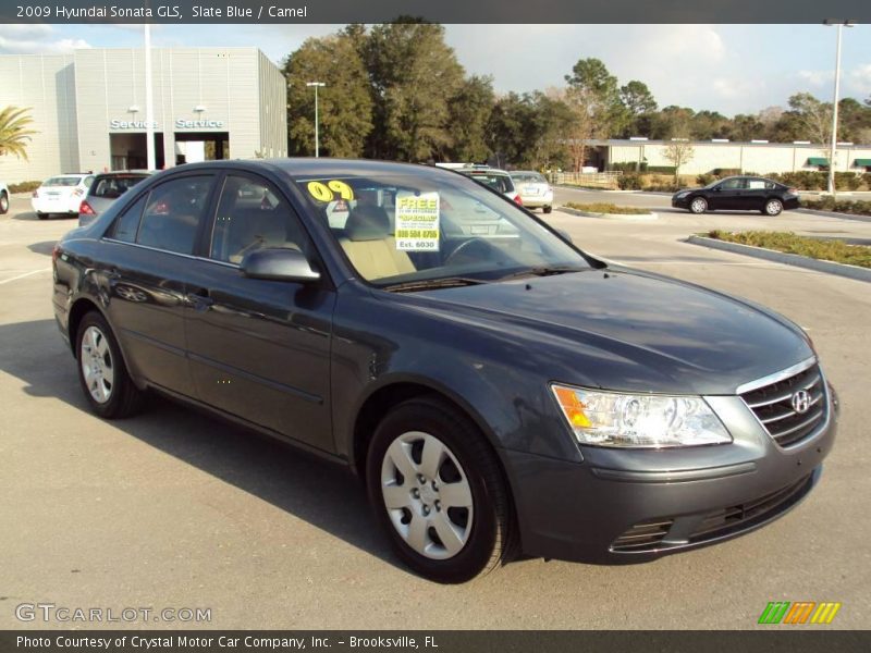 Slate Blue / Camel 2009 Hyundai Sonata GLS