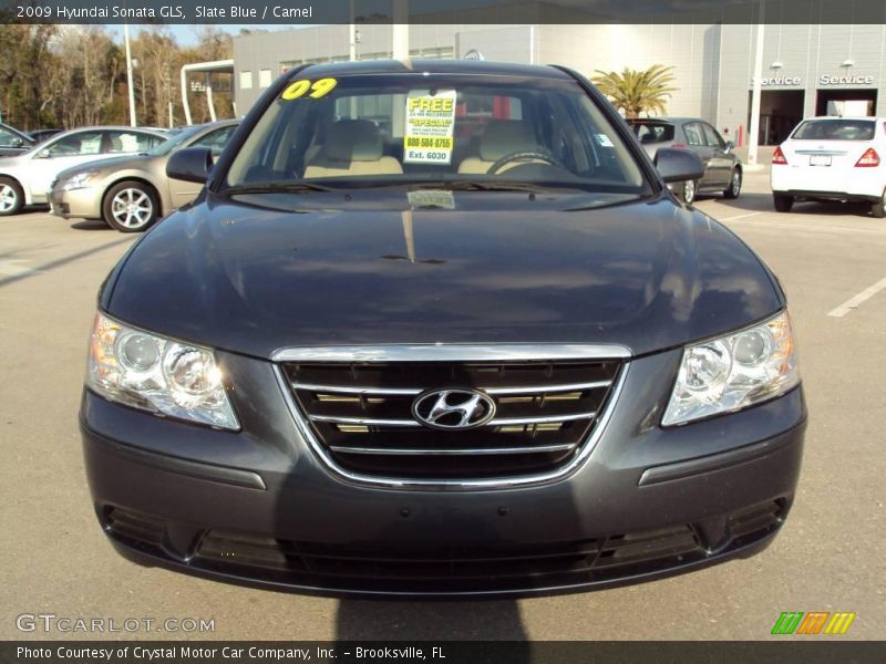 Slate Blue / Camel 2009 Hyundai Sonata GLS