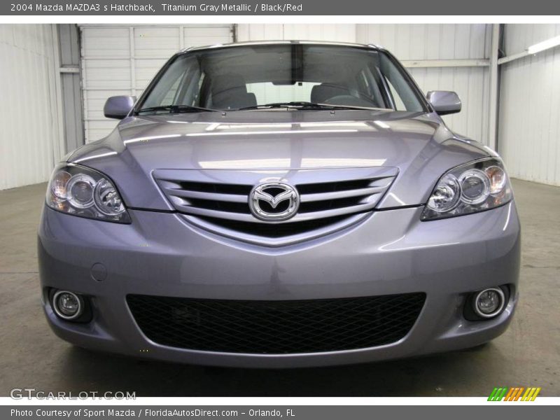 Titanium Gray Metallic / Black/Red 2004 Mazda MAZDA3 s Hatchback