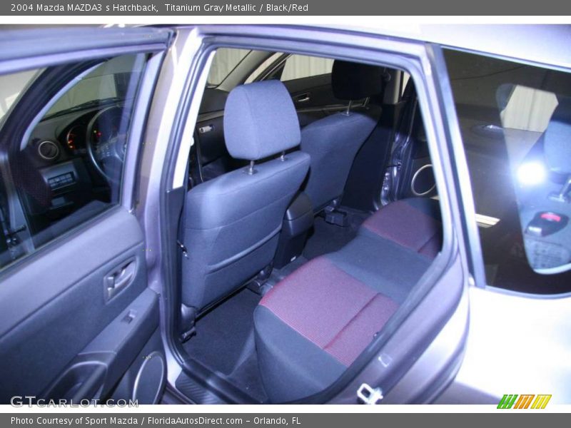 Titanium Gray Metallic / Black/Red 2004 Mazda MAZDA3 s Hatchback