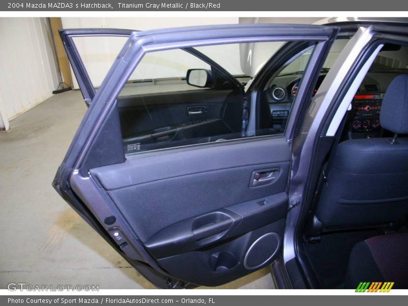 Titanium Gray Metallic / Black/Red 2004 Mazda MAZDA3 s Hatchback