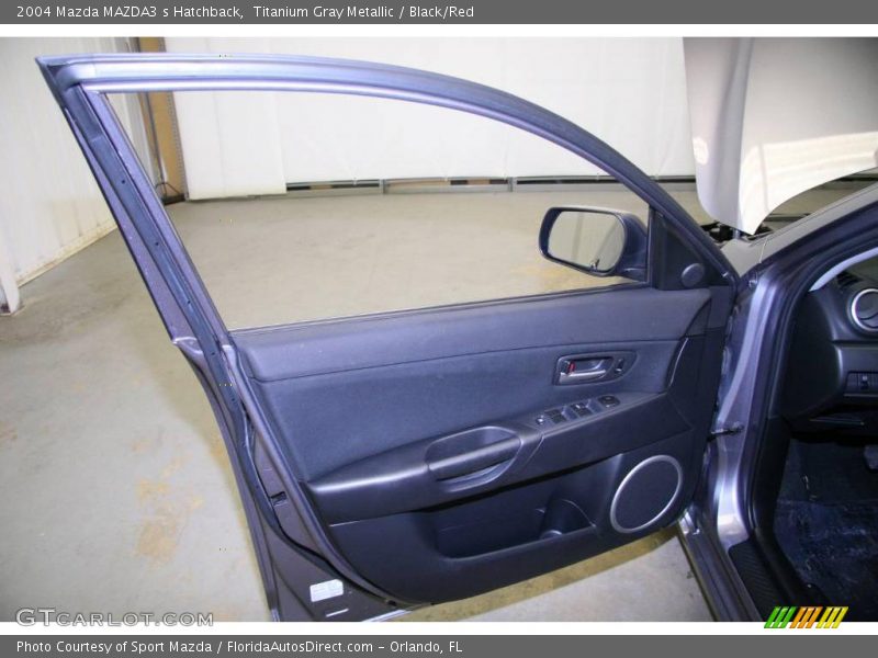 Titanium Gray Metallic / Black/Red 2004 Mazda MAZDA3 s Hatchback