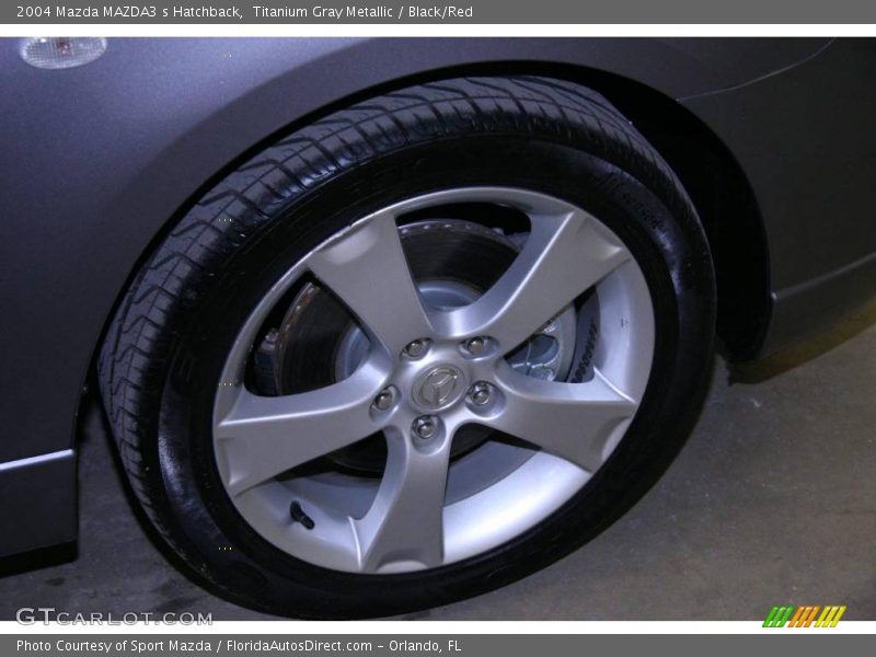 Titanium Gray Metallic / Black/Red 2004 Mazda MAZDA3 s Hatchback