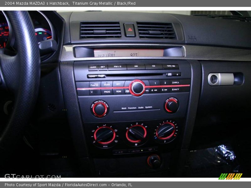 Titanium Gray Metallic / Black/Red 2004 Mazda MAZDA3 s Hatchback