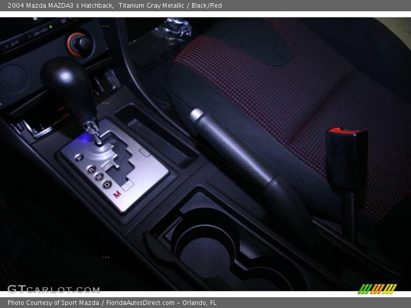 Titanium Gray Metallic / Black/Red 2004 Mazda MAZDA3 s Hatchback