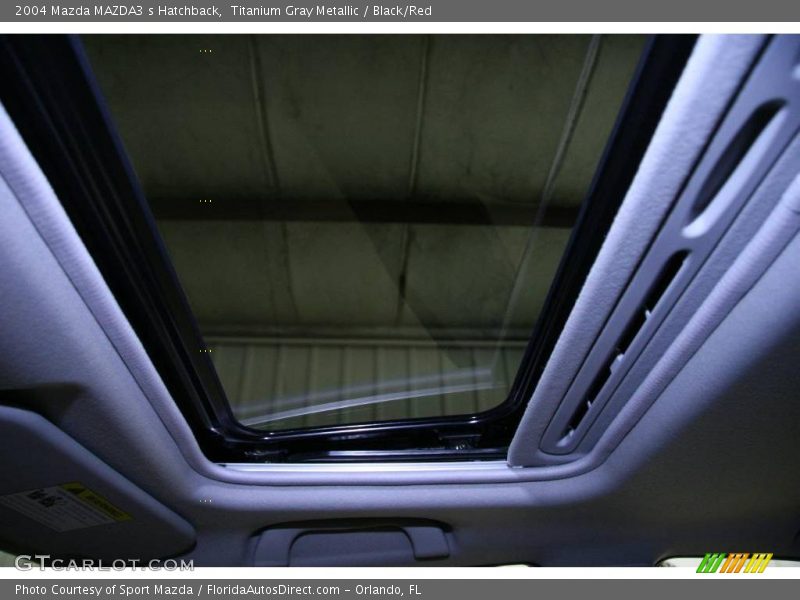 Titanium Gray Metallic / Black/Red 2004 Mazda MAZDA3 s Hatchback
