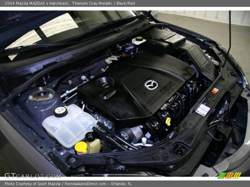 Titanium Gray Metallic / Black/Red 2004 Mazda MAZDA3 s Hatchback