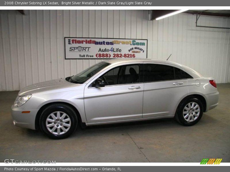Bright Silver Metallic / Dark Slate Gray/Light Slate Gray 2008 Chrysler Sebring LX Sedan